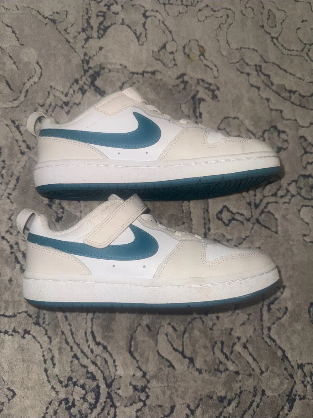 Lot 2 Nike/ adidas Kids White Sneakers with Teal Accents, groot marvel adidas